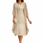 Addison - Women's Floral Lace Midi Dress