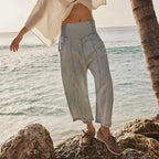 Amber - Women's High Waist Cropped Straight Pants