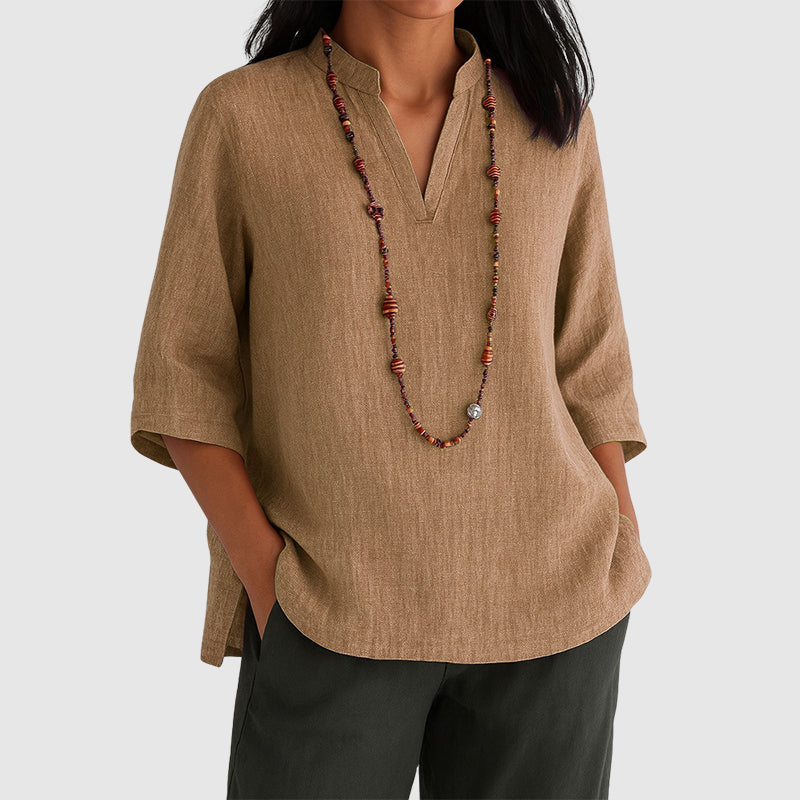Amber - Women’s Relaxed Fit Tunic Blouse