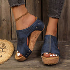 Amelia - Women's Cut-Out Slide Sandals