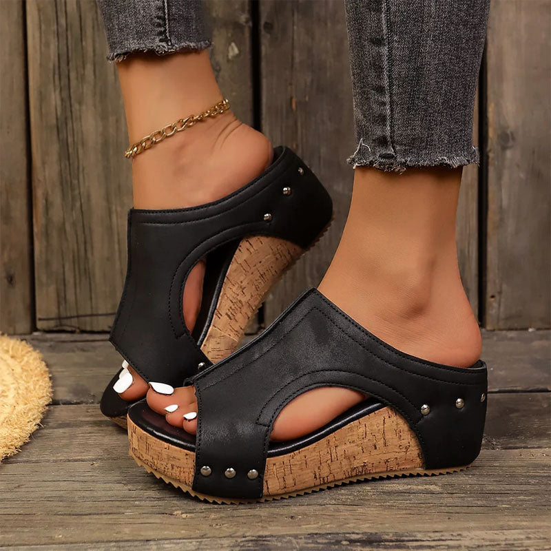 Amelia - Women's Cut-Out Slide Sandals