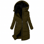 Arabella - Women's Long Puffer Jacket with Faux-Fur Lined Hood