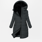 Arabella - Women's Long Puffer Jacket with Faux-Fur Lined Hood