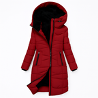 Arabella - Women's Long Puffer Jacket with Faux-Fur Lined Hood