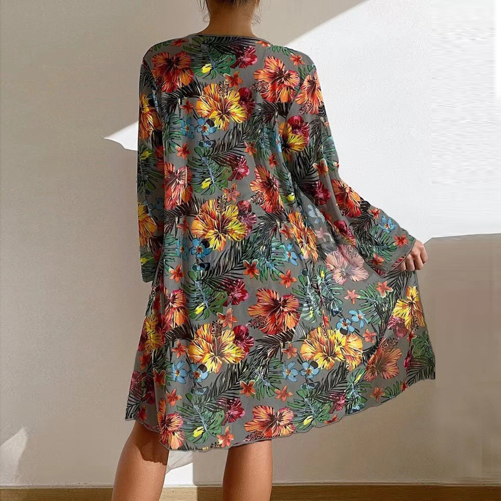 Ashley - Women’s Floral Tie Front Bikini Set