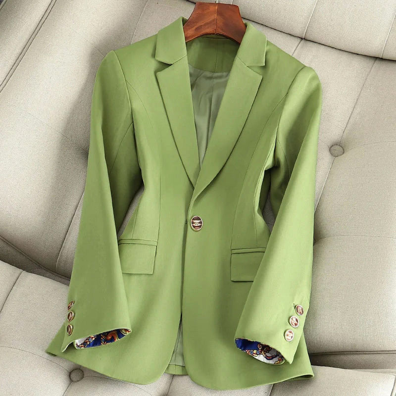 Ashley Monroe Elegant One-Button Blazer