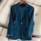 Ashley Monroe Elegant One-Button Blazer