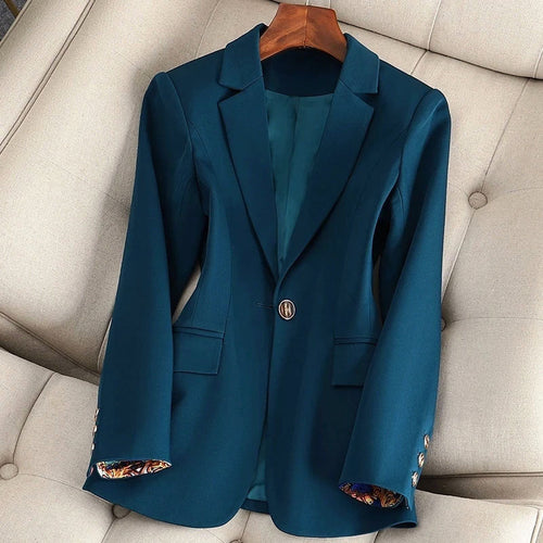 Ashley Monroe Elegant One-Button Blazer