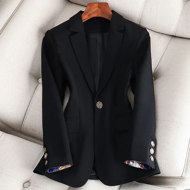 Ashley Monroe Elegant One-Button Blazer
