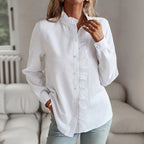 Ashley Monroe Long Sleeve Ruffle Front Shirt