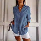 Ashley Monroe Pleated Button-Up Shirt