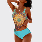 Ashley - Women's Printed Cutout Swimsuit Set