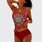 Ashley - Women's Printed Cutout Swimsuit Set