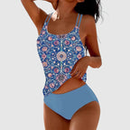 Ashley - Women's Printed Cutout Swimsuit Set