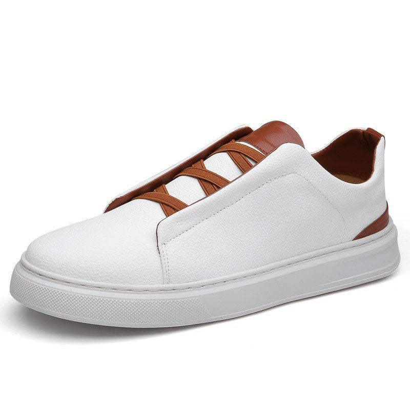 Austin - Men's Elastic Lace Leather Everyday Sneakers