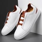 Austin - Men's Elastic Lace Leather Everyday Sneakers