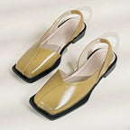 Ava - Women’s Square Toe Slingback Flat Shoes