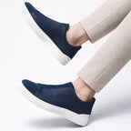 Brandon - Men's Leather Sneakers with Elastic Bands