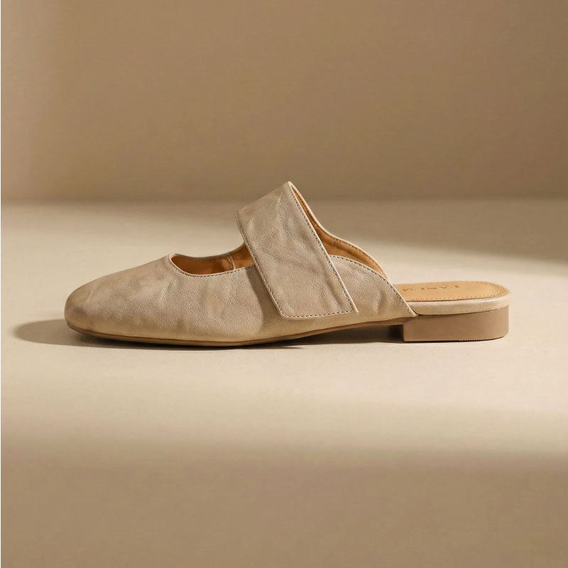 Brielle - Women's Genuine Leather Mule Flats