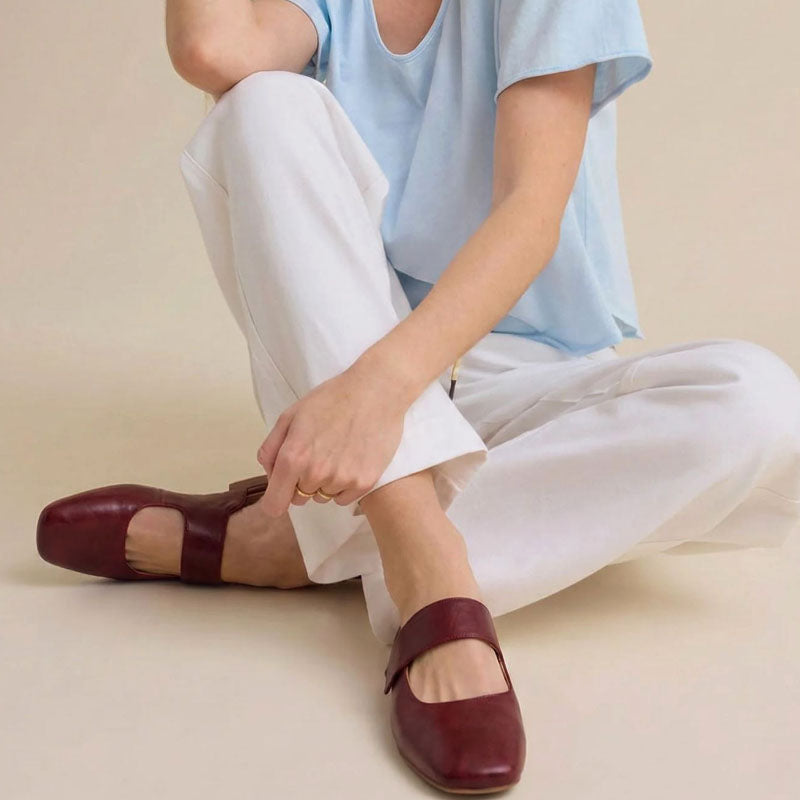 Brielle - Women's Genuine Leather Mule Flats