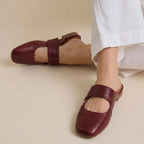 Brielle - Women's Genuine Leather Mule Flats
