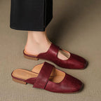 Brielle - Women's Genuine Leather Mule Flats