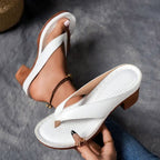 Brittany - Women’s Thong Sandals with Block Heel