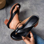 Brittany - Women’s Thong Sandals with Block Heel