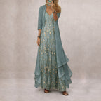 Brittany - Women's Floral Print Maxi Dress