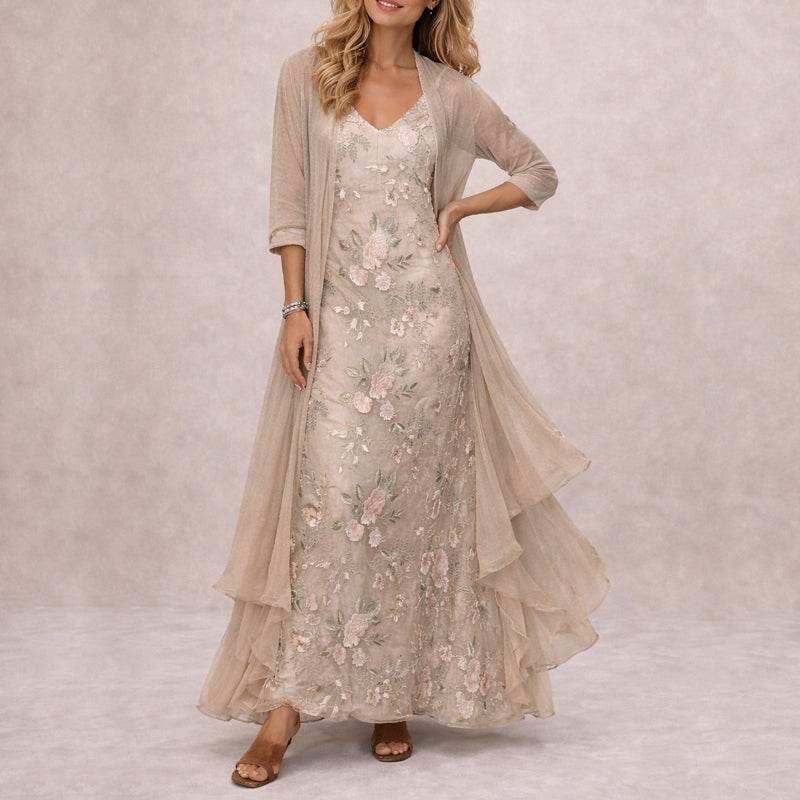 Brittany - Women's Floral Print Maxi Dress