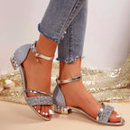 Caroline - Women's Open-Toe Ankle Strap Heeled Sandals