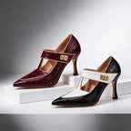 Charlotte - Women's Pointed Toe T-Strap Heels