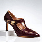 Charlotte - Women's Pointed Toe T-Strap Heels