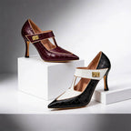 Charlotte - Women's Pointed Toe T-Strap Heels