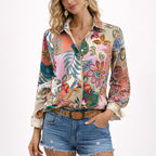 Cindy - Women's Casual Floral Print Blouse