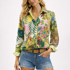Cindy - Women's Casual Floral Print Blouse