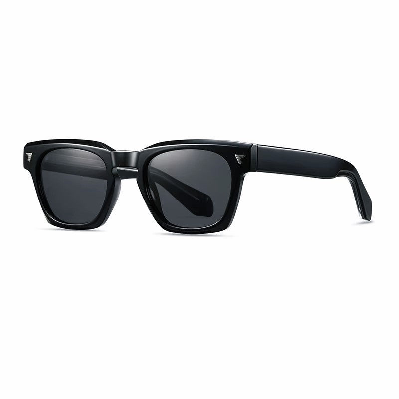 Classic Square Sunglasses with Transparent Frame