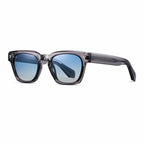 Classic Square Sunglasses with Transparent Frame