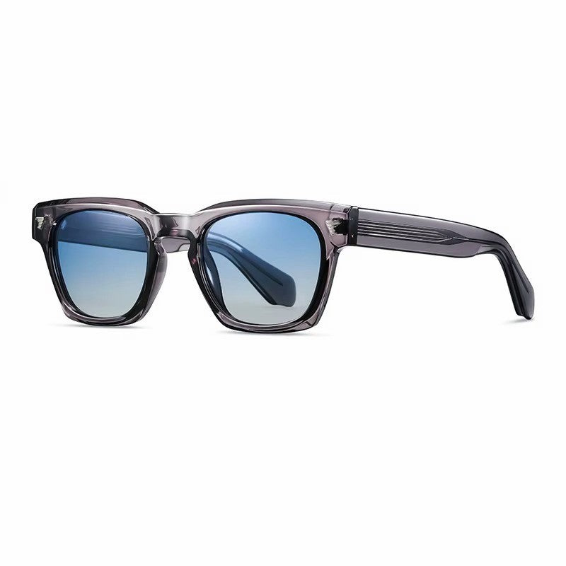 Classic Square Sunglasses with Transparent Frame