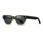 Classic Square Sunglasses with Transparent Frame