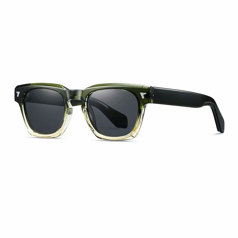 Classic Square Sunglasses with Transparent Frame