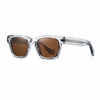 Classic Square Sunglasses with Transparent Frame