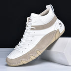 Daniel - Men's Color Block High Top Sneakers with Lace-Up Closure