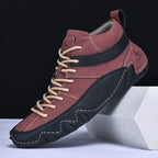 Daniel - Men's Color Block High Top Sneakers with Lace-Up Closure