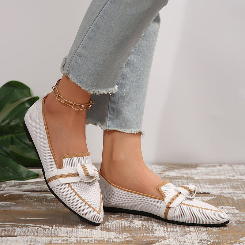 Donna - Women’s Knit Loafers with Knot Detail