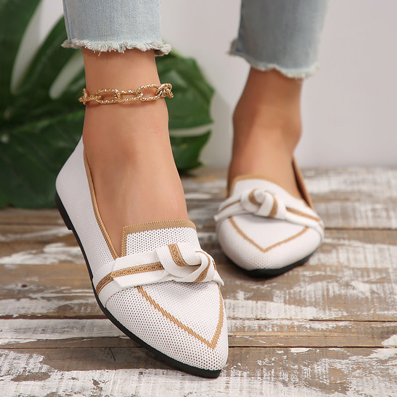 Donna - Women’s Knit Loafers with Knot Detail
