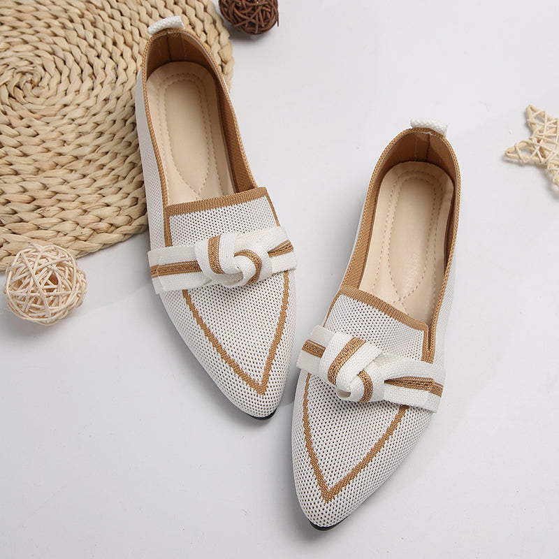 Donna - Women’s Knit Loafers with Knot Detail