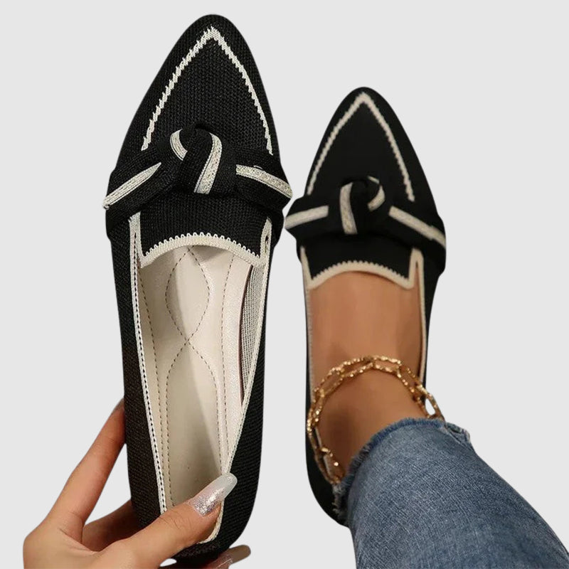 Donna - Women’s Knit Loafers with Knot Detail