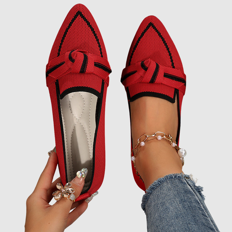 Donna - Women’s Knit Loafers with Knot Detail