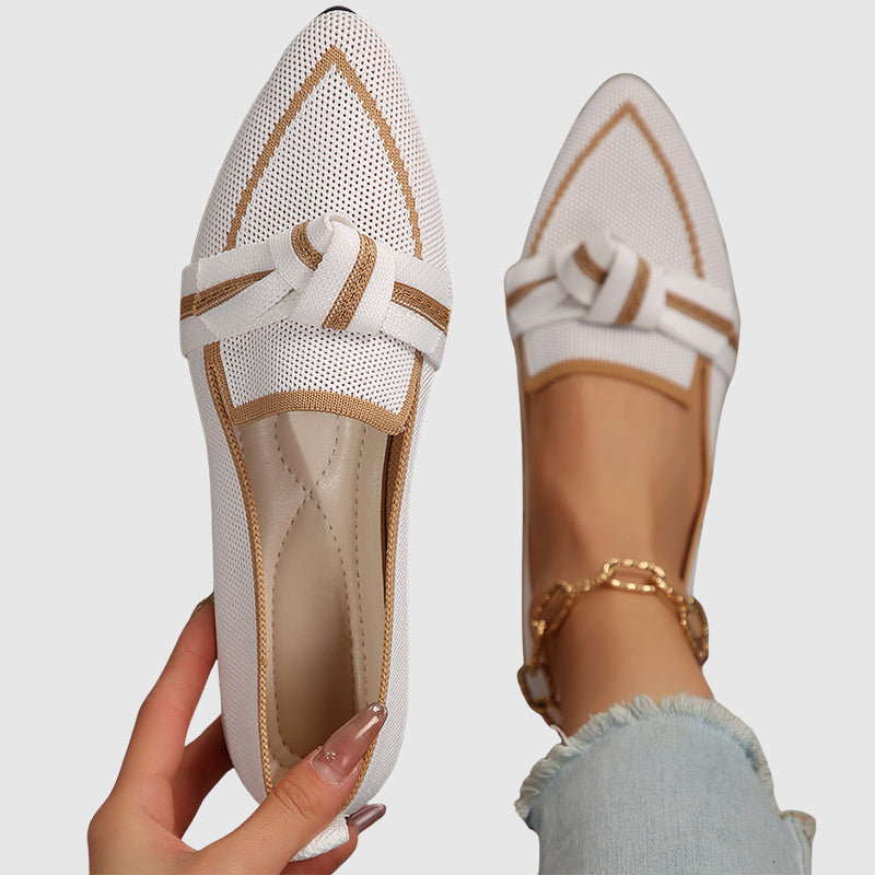 Donna - Women’s Knit Loafers with Knot Detail
